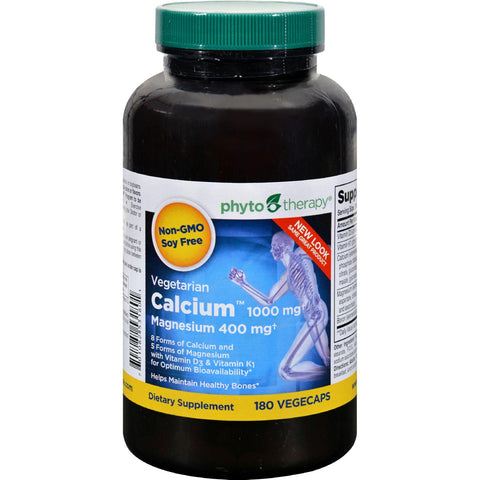 Phyto-therapy Vegetarian Calcium With Magnesium - 180 Capsules