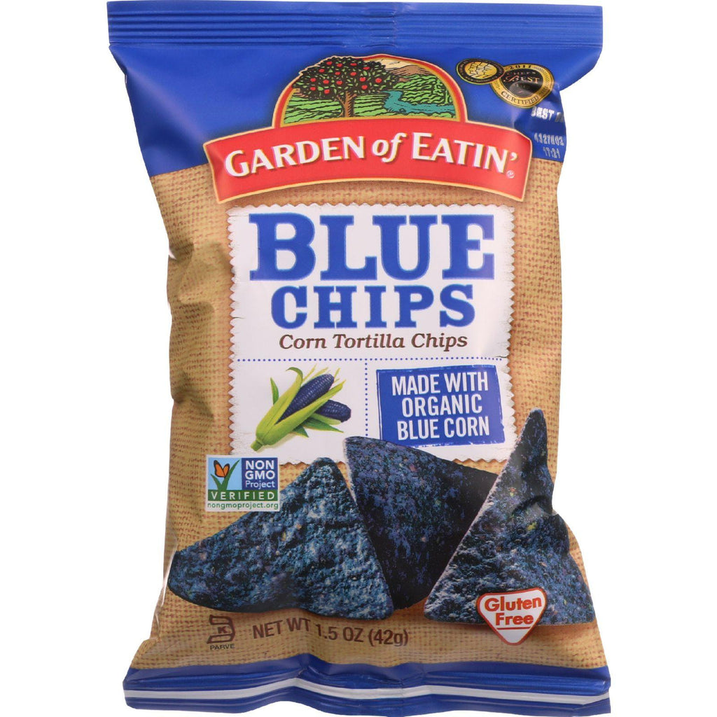 Garden Of Eatin Tortilla Chips - Organic - Blue Corn - Salted - 1.5 Oz - Case Of 24