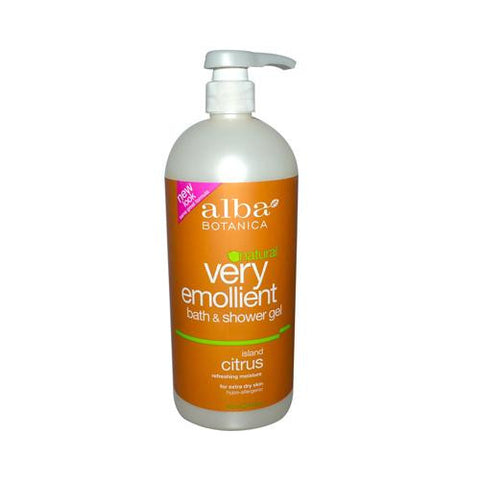 Alba Botanica Very Emollient Bath And Shower Gel Island Citrus - 32 Fl Oz