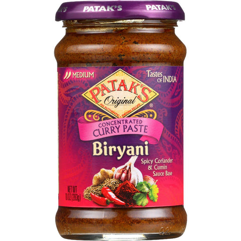 Pataks Curry Paste - Concentrated - Biryani - Medium - 10 Oz - Case Of 6