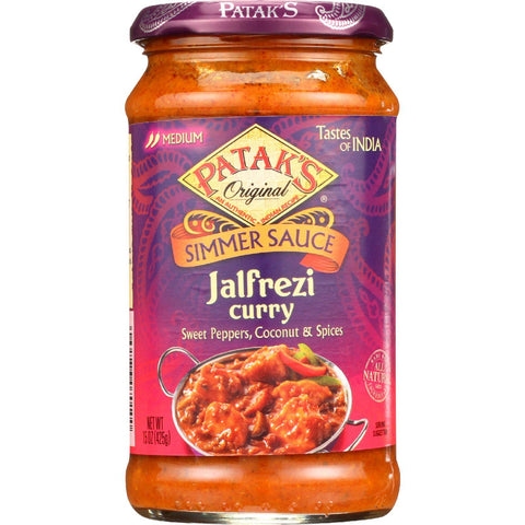 Pataks Simmer Sauce - Jalfrezi Curry - Medium - 15 Oz - Case Of 6