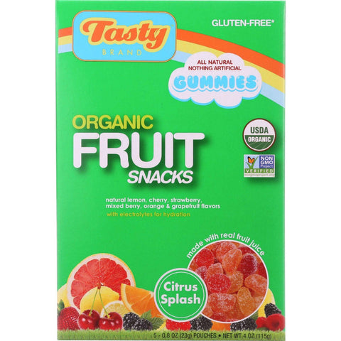 Tasty Brand Fruit Snacks - Organic - Citrus Splash - 4 Oz - Case Of 6