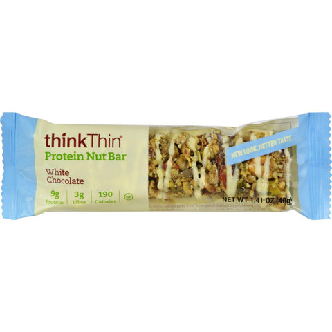 Think Products Thin Crunch Bar - White Chocolate Nut - Case Of 10 - 1.41 Oz