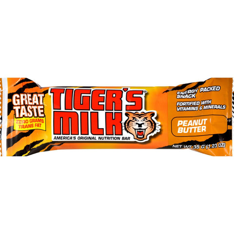 Tigers Milk Bar - Peanut Butter - 1.23 Oz - Case Of 24