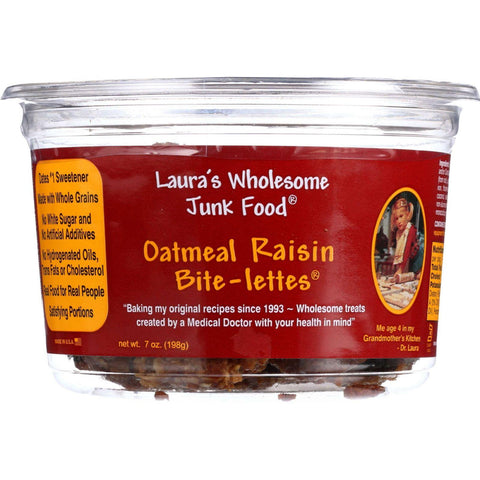 Lauras Wholesome Junk Food Cookies - Oatmeal Raisin - 7 Oz - Case Of 6
