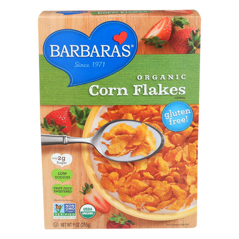Barbara's Bakery Corn Flakes - Fruit Juice Sweetened - Case Of 6 - 9 Oz.