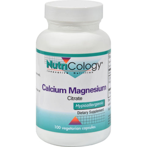 Nutricology Calcium Magnesium Citrate - 100 Vegetarian Capsules