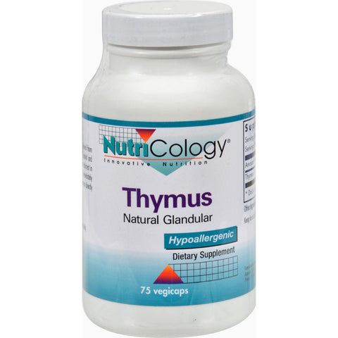 Nutricology Thymus Natural Glandular - 75 Vegetarian Capsules