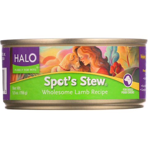 Halo Purely For Pets Dog Food - Spots Stew - Wholesome Lamb - 5.5 Oz - Case Of 12