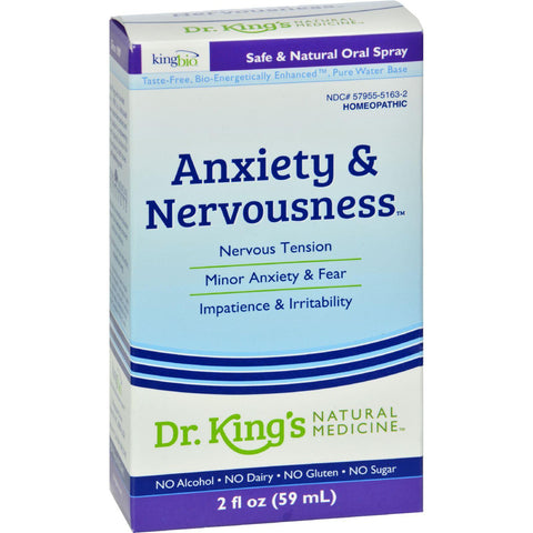 King Bio Homeopathic Anxiety And Nervousness - 2 Fl Oz