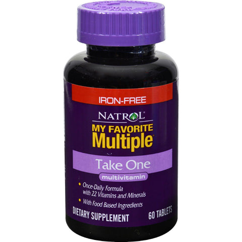 Natrol My Favorite Multiple Take One No Iron - 60 Tablets