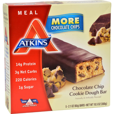 Atkins Advantage Bar Chocolate Chip Cookie Dough - 5 Bars