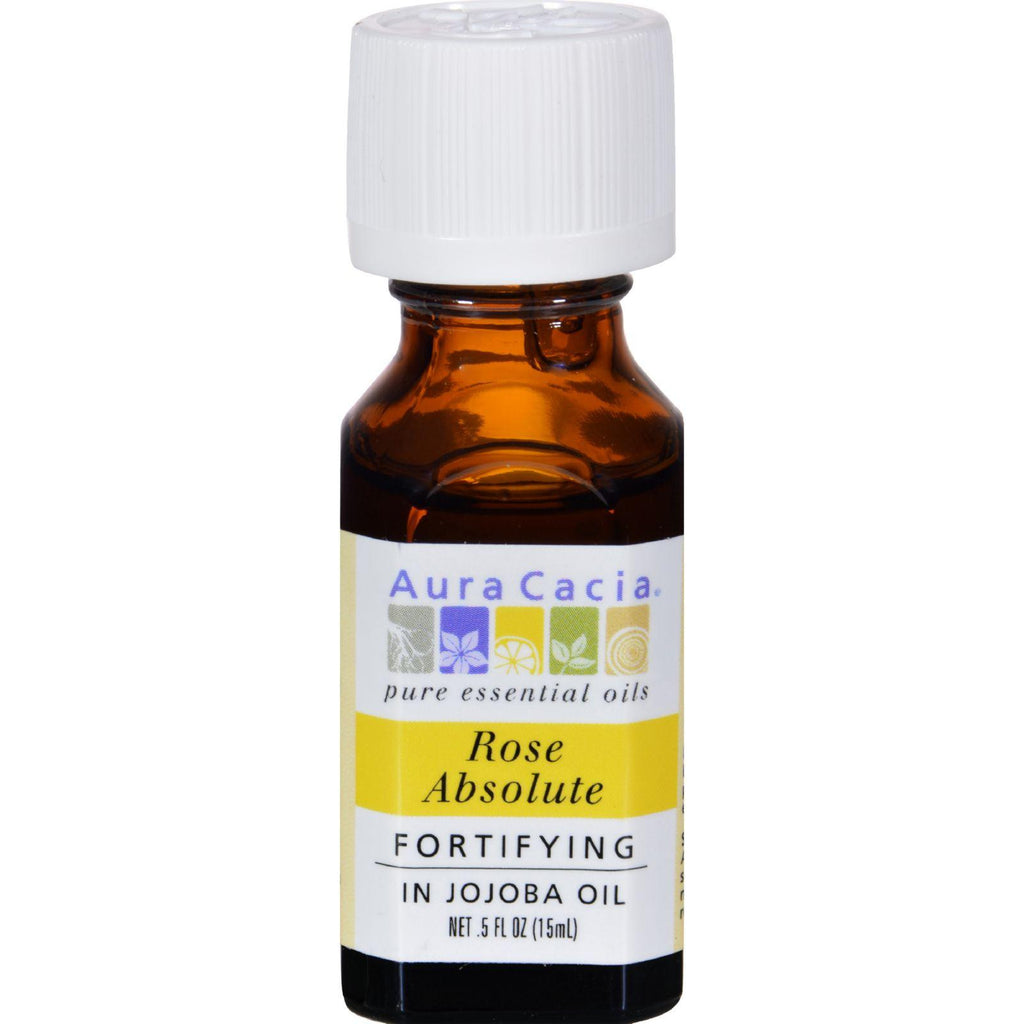 Aura Cacia Rose Absolute In Jojoba Oil - 0.5 Fl Oz