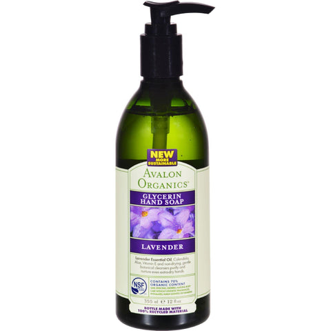 Avalon Organics Glycerin Liquid Hand Soap Lavender - 12 Fl Oz