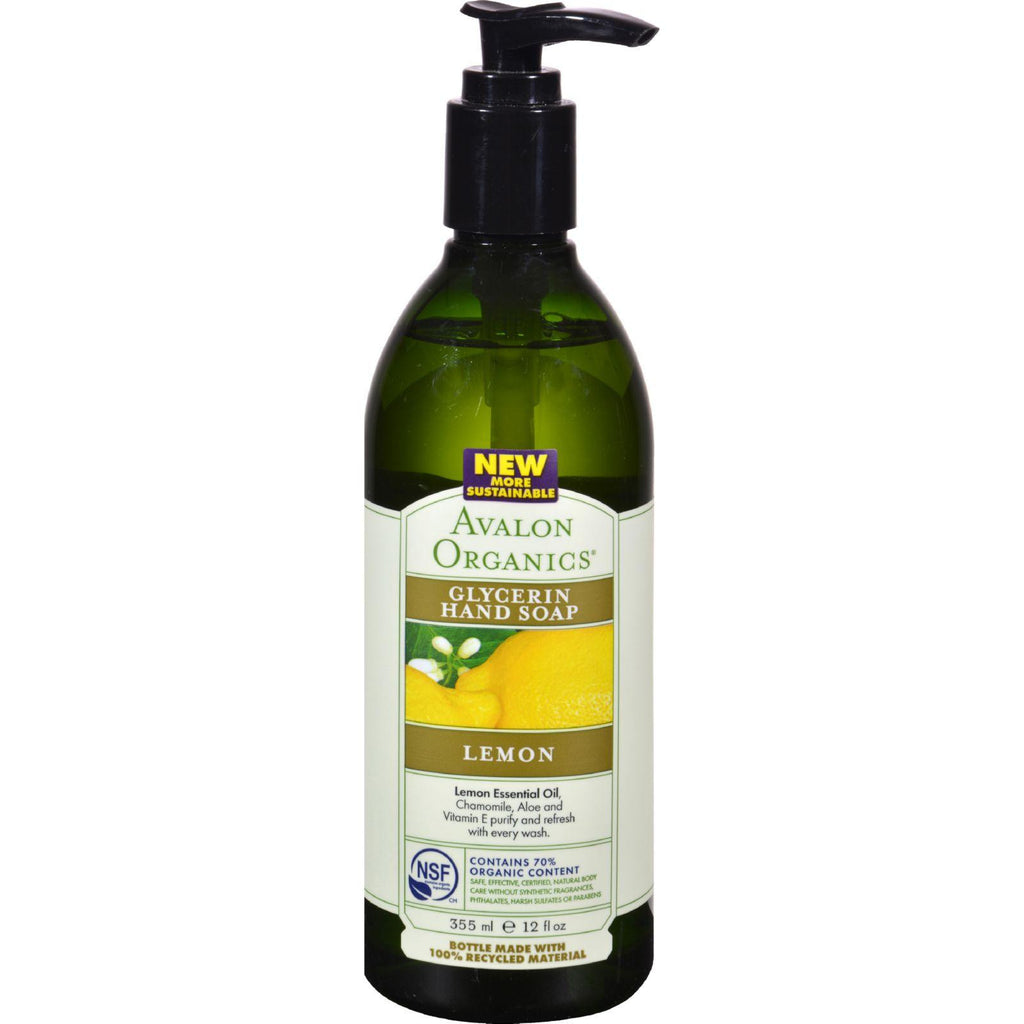 Avalon Organics Glycerin Liquid Hand Soap Lemon - 12 Fl Oz