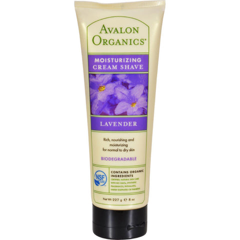 Avalon Organics Moisturizing Cream Shave Lavender - 8 Fl Oz