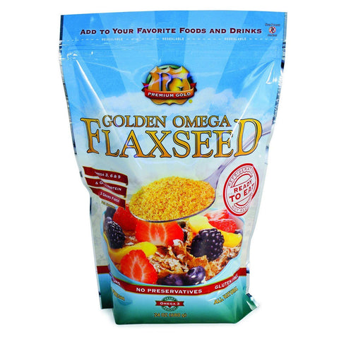 Premium Gold Flax Flaxseed - Golden Omega - True Cold Milled - 24 Oz