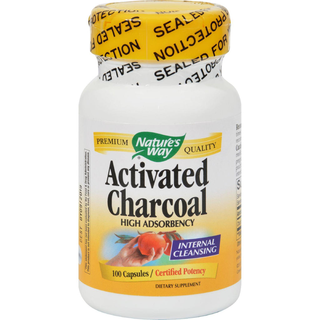 Nature's Way Activated Charcoal Hi Pot - 100 Caps