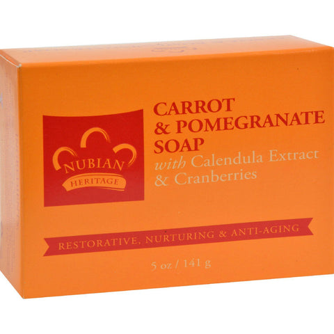 Nubian Heritage Bar Soap Carrot And Pomegranate - 5 Oz