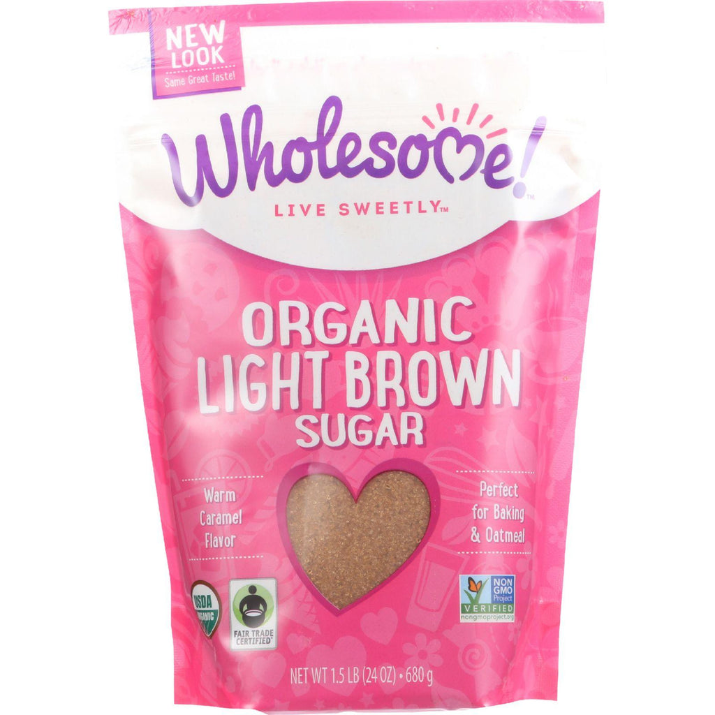 Wholesome Sweeteners Sugar - Organic - Light Brown - 24 Oz - Case Of 6