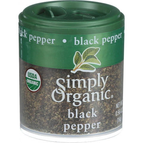 Simply Organic Black Pepper - Organic - Medium Grind - .56 Oz - Case Of 6