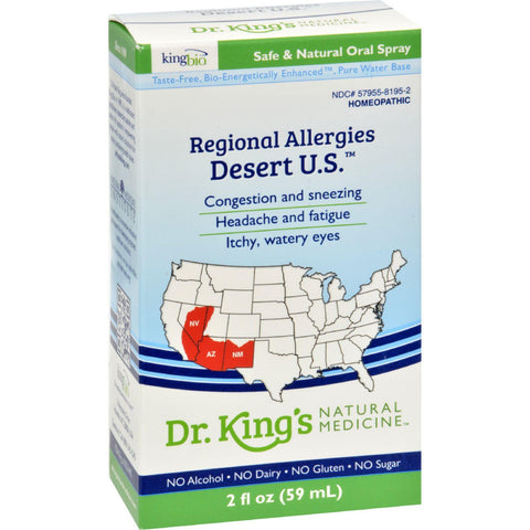 King Bio Homeopathic Regional Allergy - Desert - 2 Oz