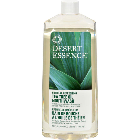 Desert Essence Natural Refreshing Tea Tree Oil Mouthwash - 16 Fl Oz