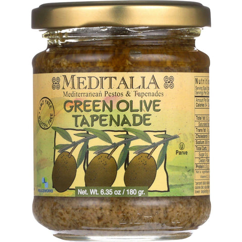 Meditalia Spread - Green Olive Tapenade - 6.35 Oz - Case Of 6