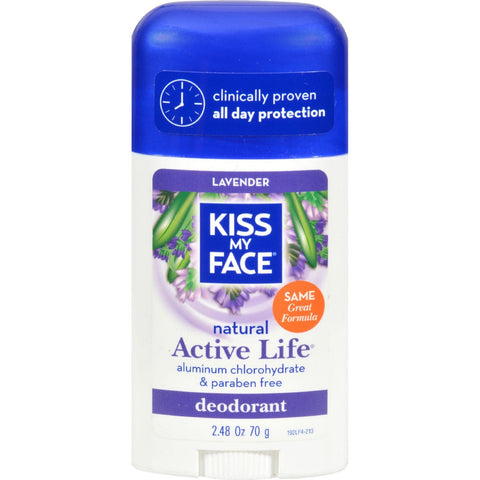 Kiss My Face Active Life Deodorant Lavender - 2.48 Oz