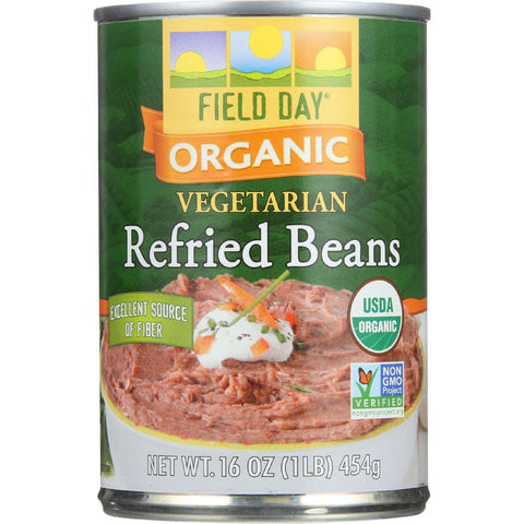 Field Day Beans - Organic - Vegetarian - Refried - Pinto - 15 Oz - Case Of 12