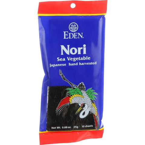 Eden Foods Nori - Sea Vegetable - Cultivated - Untoasted - .88 Oz - Case Of 6