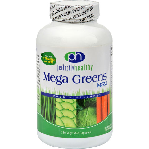 Perfectly Healthy Mega Greens Plus Msm - 180 Capsules
