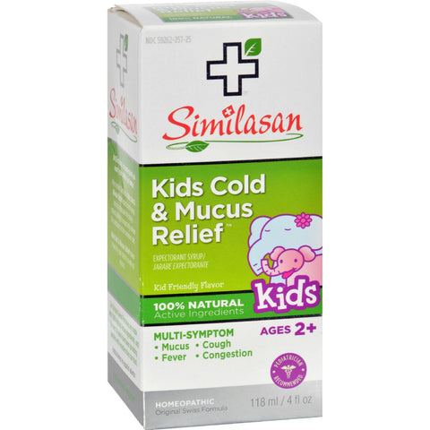 Similasan Kids Cold And Mucus Relief Cough Expectorant Syrup - 4 Fl Oz