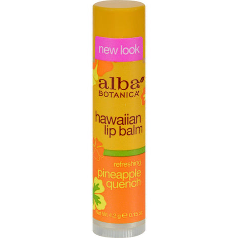 Alba Botanica Lip Balm - Pineapple Quench - Case Of 24 - .15 Oz