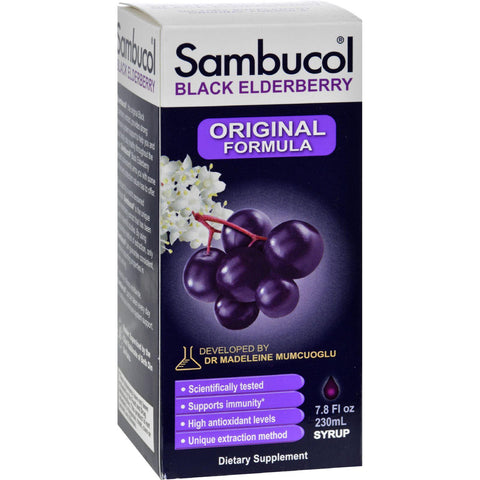 Sambucol Black Elderberry Syrup Immune System Support Original - 7.8 Fl Oz
