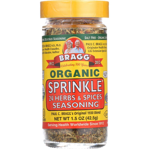 Bragg Seasoning - Organic - Bragg Sprinkle - Natural Herbs And Spices - 1.5 Oz - Case Of 12
