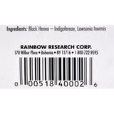 Rainbow Research Henna Hair Color And Conditioner Persian Black Deep Ebony - 4 Oz