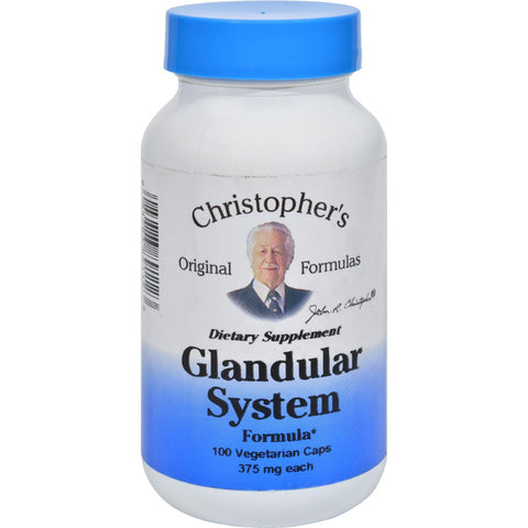 Dr. Christopher's Glandular System - 440 Mg - 100 Vegetarian Capsules