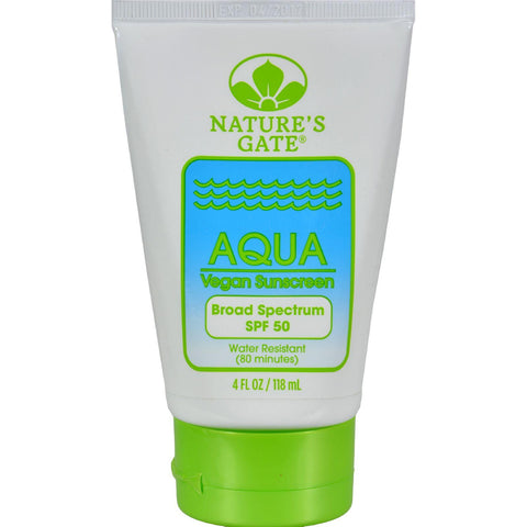Nature's Gate Aqua Block Sunscreen Spf 50 Fragrance Free - 4 Fl Oz