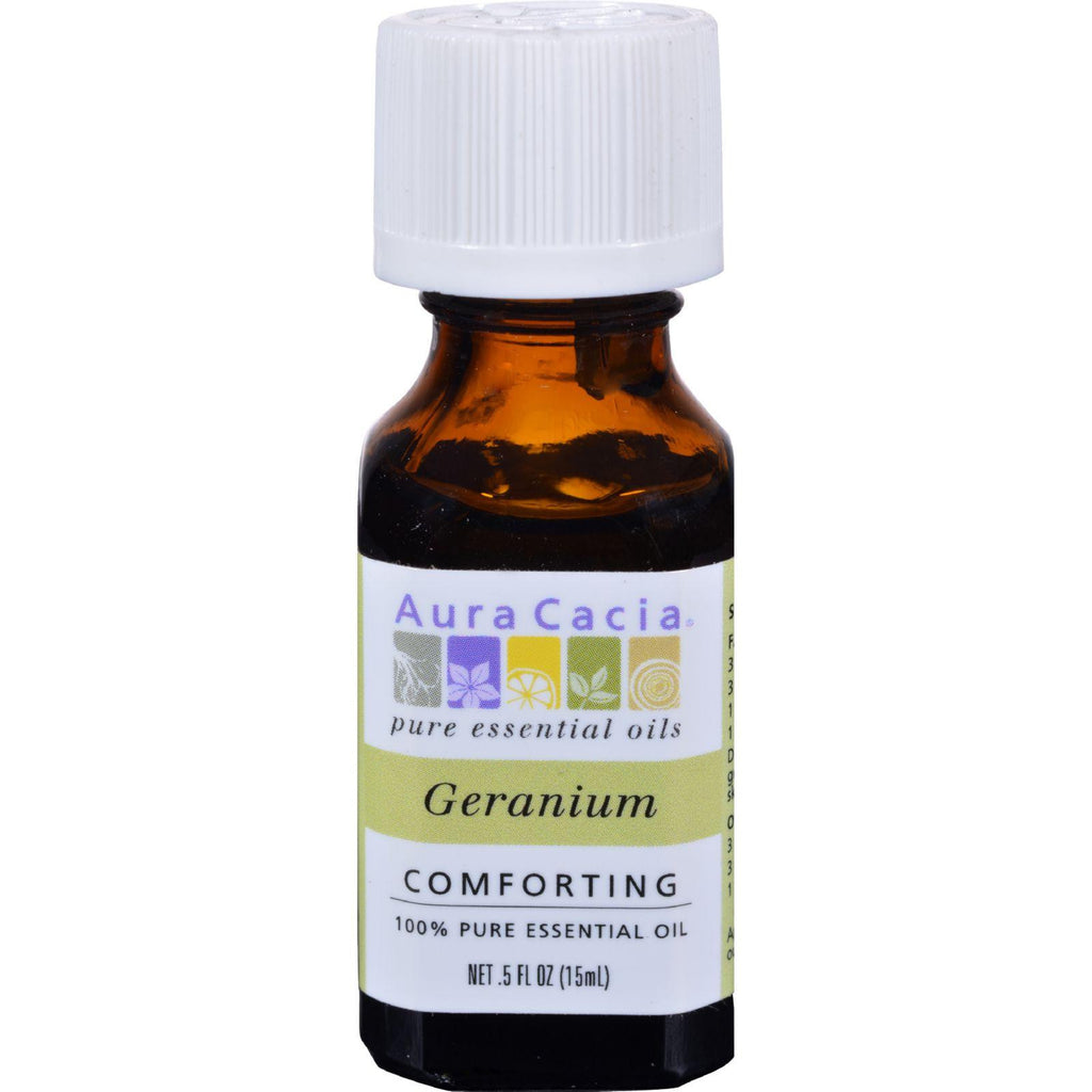 Aura Cacia Pure Essential Oil Geranium - 0.5 Fl Oz