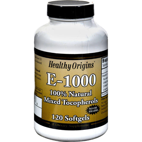 Healthy Origins E-1000 - 1000 Iu - 120 Softgels