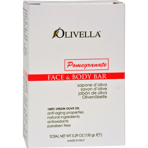 Olivella Face And Body Bar Soap Pomegranate - 5.29 Oz