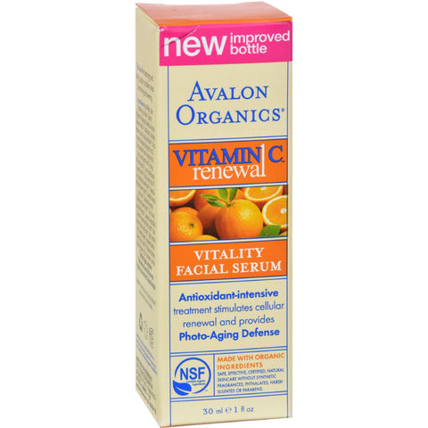 Avalon Organics Vitality Facial Serum Vitamin C - 1 Fl Oz