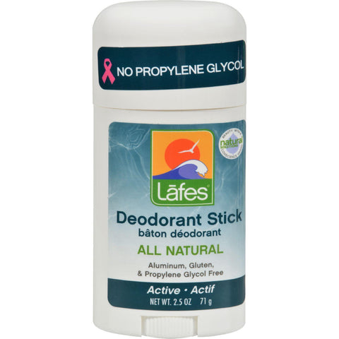 Lafe's Natural And Organic Deodorant Stick With Organic Hemp Oil - 2.5 Oz