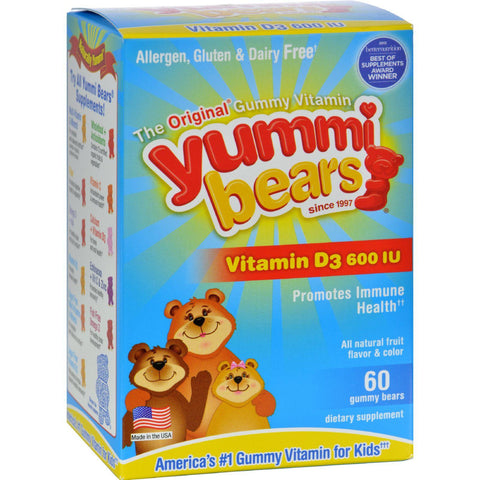 Hero Nutritionals Yummi Bears Gummy Vitamins For Children With Vitamind-3 - 60 Gummies