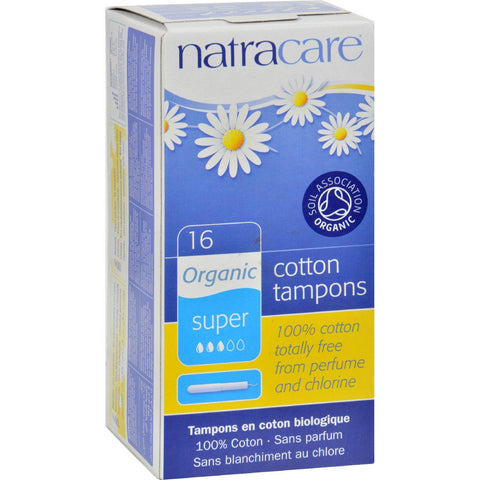 Natracare 100% Organic Cotton Tampons Super W-applicator - 16 Tampons