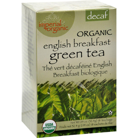 Uncle Lee's Imperial Organic Decaffeinated English Breakfast Green Tea - 18 Tea Bags