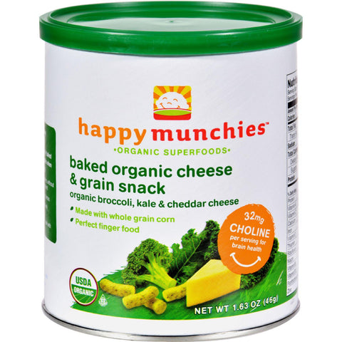 Happy Baby Happy Munchies Baked Organic Snacks - Cheese And Veggie - Case Of 6 - 1.63 Oz