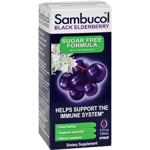 Sambucol Black Elderberry Syrup - Sugar Free - 4 Oz