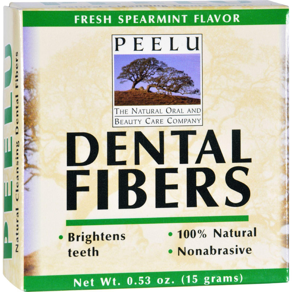 Peelu Dental Fibers Tooth Powder - Spearmint - .53 Oz